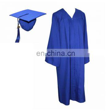 Royal Blue graduation caps and gowns with tassel and year charm