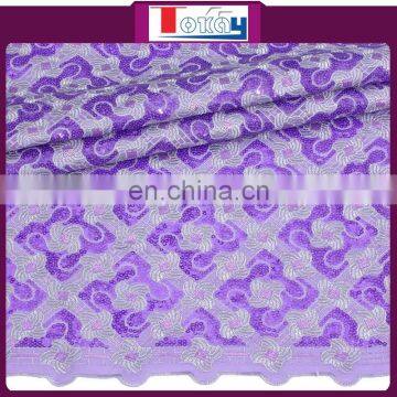 2015 hot selling purple printed organza