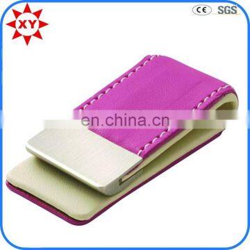 Manufacturing high quality money clip leather metal