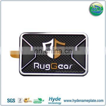 Custom Metal Nameplates Embossed Logo Metal Labels With Self Adhesive