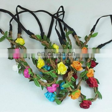 Flower Rose Party Wedding Synthetic Leather Headband