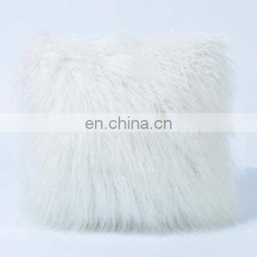 Home Decorative Plush Solid Color Throw Pillow Cover for Sofa photo-3