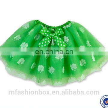 Girl Green Shamrock Frock Patterns Lace Top Tutu Skirt Persnickety Remake Festive Lovely Baby Dresses Kids Boutique Clothing USA photo-4