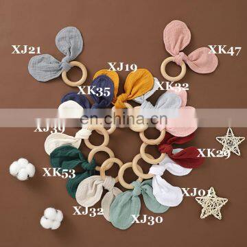 Eco-friendly Bow Knot Organic Baby Teething Ring Toy photo-2