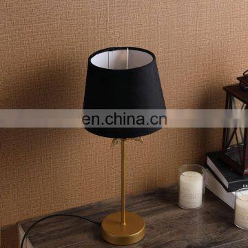 Creative Design Coconut Palm Shape Resin Gold Standing Lamps With Black Lint Lampshade photo-3