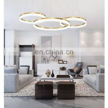 Modern Minimalist Living Room Chandelier Post-modern Creative Ring Led Light Restaurant Cafe Chandelier Single Head