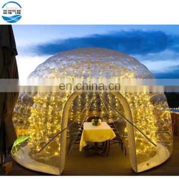 Wonderful design giant inflatable bubble tent, LED light air tight dome tent for event