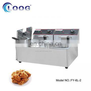 Restaurant Double Tank Double Basket Machine Frying Potato Stainless Steel Fryer Machine