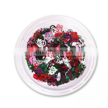 Factory price 3d Diy Snowflake Nail Sequins For Christmas Nail Art Decorations