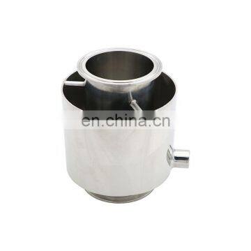 1.5inch x 6inch SS304 Tri clamp dry ice jacketed material column with 1/4 inch fnpt