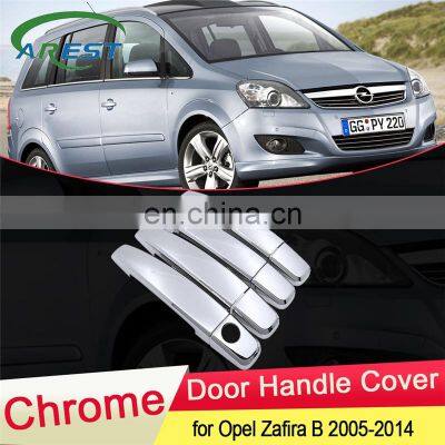 for Opel Zafira B Family Vauxhall 2005~2014 Chrome Door Handle Cover Trim Car Styling Accessories 2006 2007 2008 2009 2010 2011