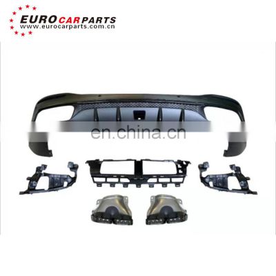 2021 GLE CLASS W167 GLE63 rear diffuser and  exhaust tailpipe  for w167 GLE63 rear lip with muffler tips