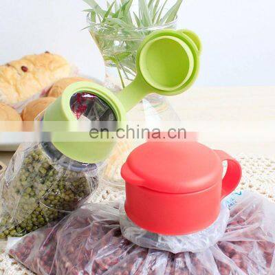 Hot Plastic Orange Food Kitchen Storage Preserve Sealing Bag Cap Household