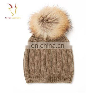 Crochet Kids Hats Wholesale Baby Beanie Hat With Fur Boll photo-5