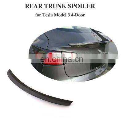 for Tesla Model 3 T Style Carbon Fiber Car Rear Trunk Wing Spoiler 16-18 photo-2