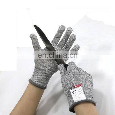 EN388 Cut resistant gloves level 5 protection HPPE glass liner Food Grade Kitchen Tool Dealing Fish Fillets Blade Knife Glove