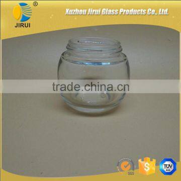 120ml Special Design Oval Shape Clear Glass Cosmetic Cream Jar