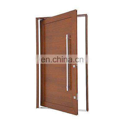 Simple wooden sliding exterior pivot entry door modern solid wood front door