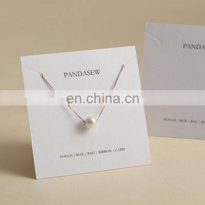 PandaSew Custom Logo Fashion 400gsm Paper Necklace Earring Packaging Jewelry Display Holder Cards