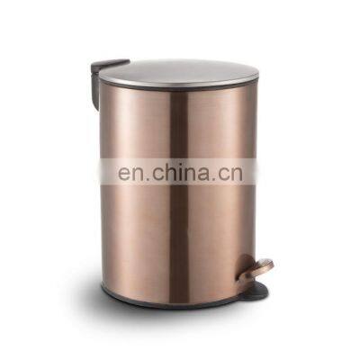 Hot Selling Household  Pedal Trash Bns Commercial Design Soft Close Waste Bin with Pedal Stainless Steel  Pedal Bin