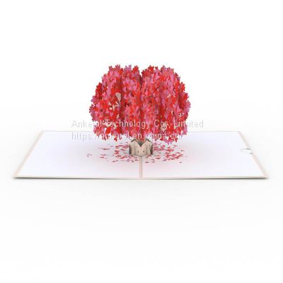 Valentine’s Day Tree 3D Pop-up Card Best Cards to Show Your Love to Your Beloved Girl