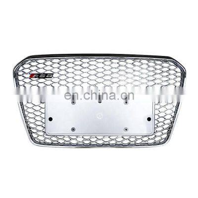 A5 modification grille change to RS5 style front bumper grill for Audi A5 center honeycomb grills no logo style 2013-2015