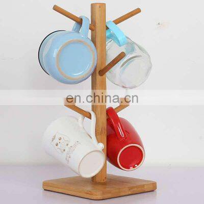 Creative Design Nordic Style Kitchen Desktop Premium Bamboo Storage Cup Holder