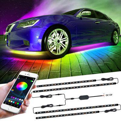 Digital Rgb Waterproof Colorful Car Led Strip Exterior Ambient Lighting for Remote Control Car Underglow Lights photo-2