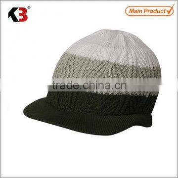 2015 Fashion 100% Acrylic Knitted Winter Visors Hat Cap