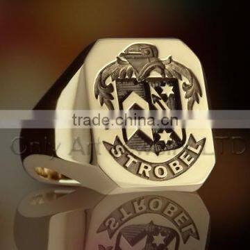 honorable and high quality cheap 925 silver or brass signet ring