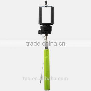 2015 new product monopod selfie stick with cable NO need bluetooth No need charger