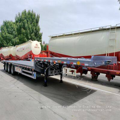 Low Flatbed Semi-trailer Logistics Transport Vehicle Export Semi-trailer photo-5