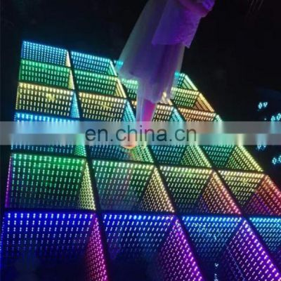 Buy Disco RGB New Light Up Dance Tiles 3D DJ Wireless Magnetic LED Dance Floor For Sale