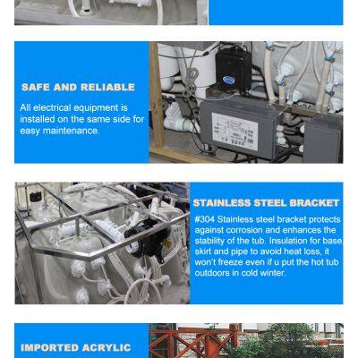 Modern Hot Tubs Sale Outdoor Spa 6 Persons Massage Acrylic Swim Spa Tubs Outdoor Whirlpool Hot Tub photo-4