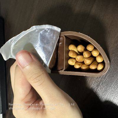 Finger Biscuit With Quality Chocolate Sauce in Cups Confectionary Sweet Soft Chocolate Dip Cup Chocolate Ball and Chocolate Coin