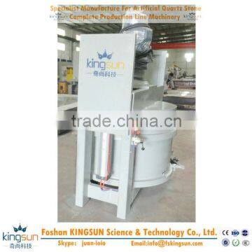 Mixing machine for mixing raw material for making quartz stone slab