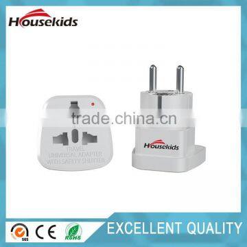 Schuko Plug Adapter Type E/F for Germany, France, Europe, Russia & more - High Quality - CE Certified - RoHS Compliant