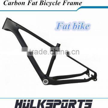 Fat Bike Carbon Frame With Forks 3K/UD Toray T1000 Black Bicycle Frame for Men and Women 190mm/197mm Frame