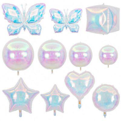 Wholesale Gradient Butterfly/Star/Heart/Starburst Balloon Birthday Wedding Iridescent Party Decoration Aluminum Foil Balloon