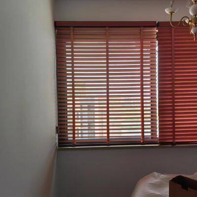 50mm Basswood Venetian Blinds Manual Chain Control System 50mm Slats photo-2