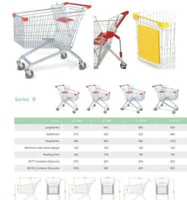 80L Supermarket and Grocery New Type Foldable Shopping Trolley photo-3