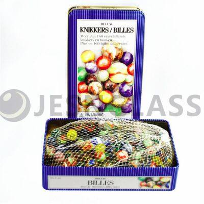 Tin Box Glass Marbles for Children‘s Toy , Classic Toy ,children's Gift ,educational Toy,colorful Marbles photo-3