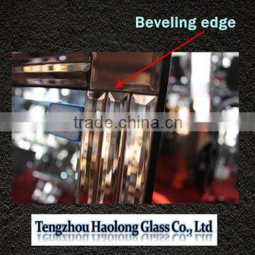 European Elegant Bathroom Mirrored Furniture, Large Oval Bathroom Mirror in Silver Design photo-2