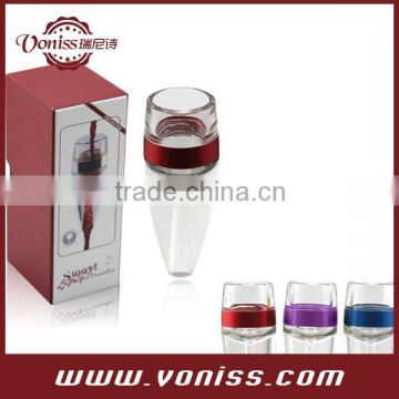 Smart Acryl Wine Aerator Decantor, 3 aprts, many color for choice and Best for promotion Gift