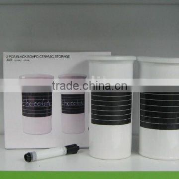 Blackboard Ceramic storage canister