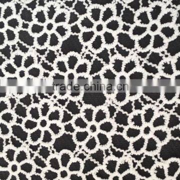 2016 Beautiful Lace Accessory Design 100% Polyester Lace Fabric With Flower Design photo-2