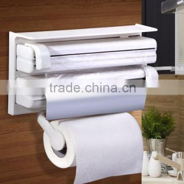 Triple Paper Dispenser for Kitchen Roll, Aluminium Foil and Cling Film WrapTissue pager