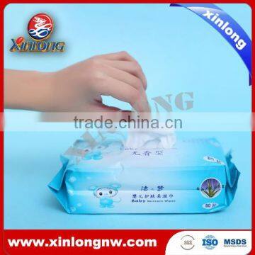 100% Cellulose Nonwvoen Flushable Wet Wipe