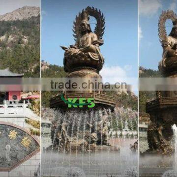 Bronze religious fountain statue