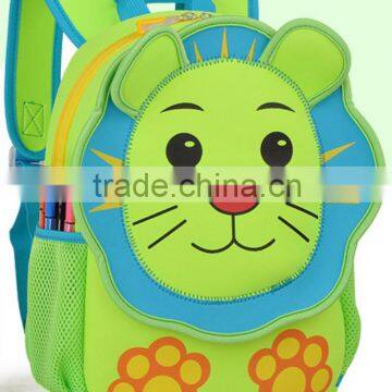 lovely cartoon lion shape school backpack for kindergarten pupil